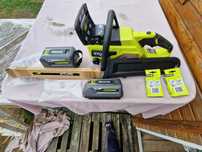 Drujba electrică Ryobi Brushless 18V – nouă, 2 baterii