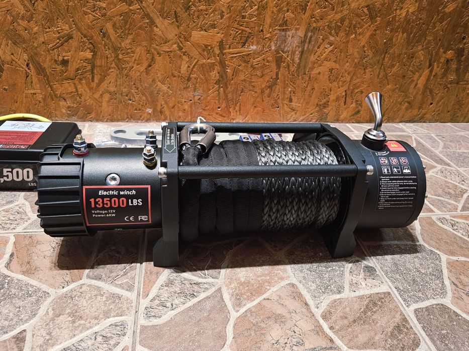 Troliu electric heavy-duty 6,1 tone – cablu sintetic & telecomandă