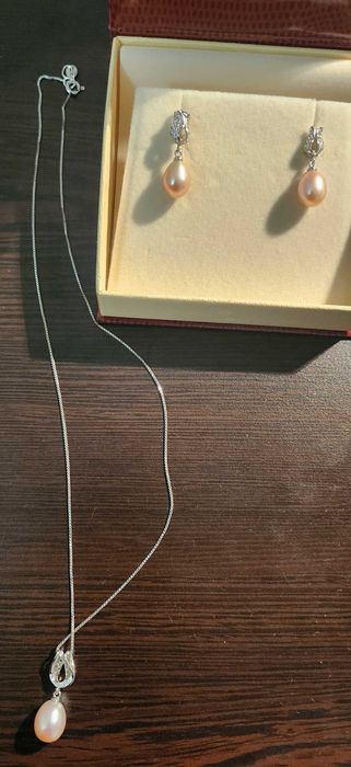 Сребърен комплект YUNO Pearls