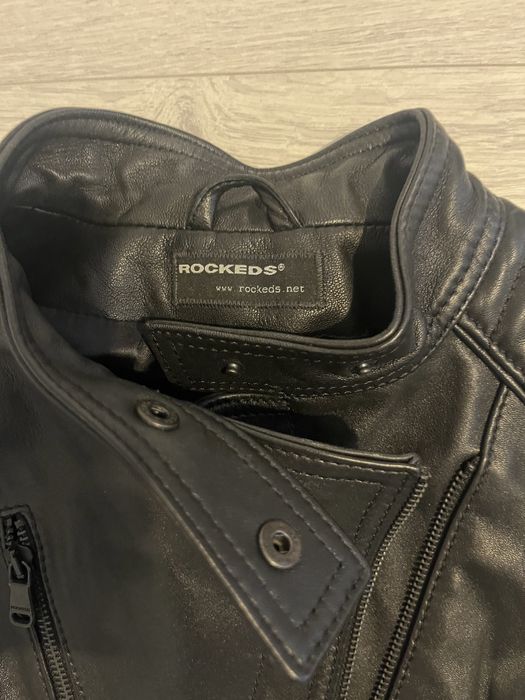 Оригинално кожено яко, естествена кожа на марката Rockeds