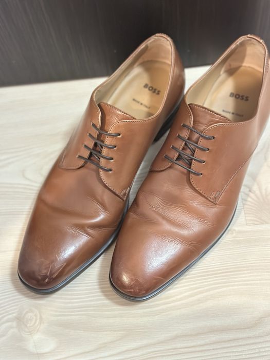 Pantofi BOSS Kensington Derby – Bej, mărimea 41