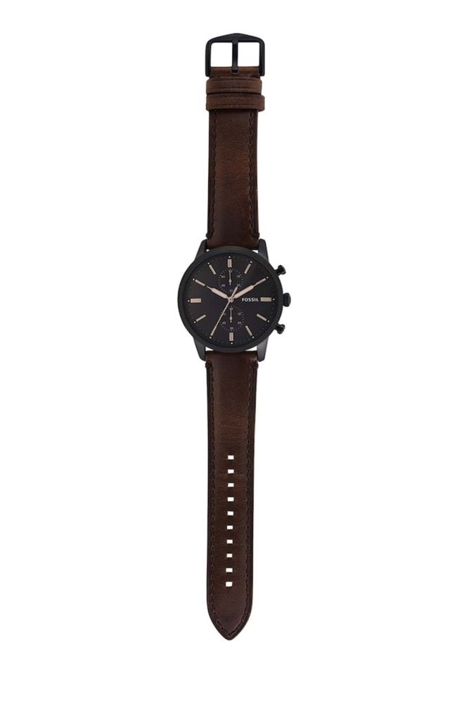 Часовник Fossil FS347 с кожена каишка Хронограф