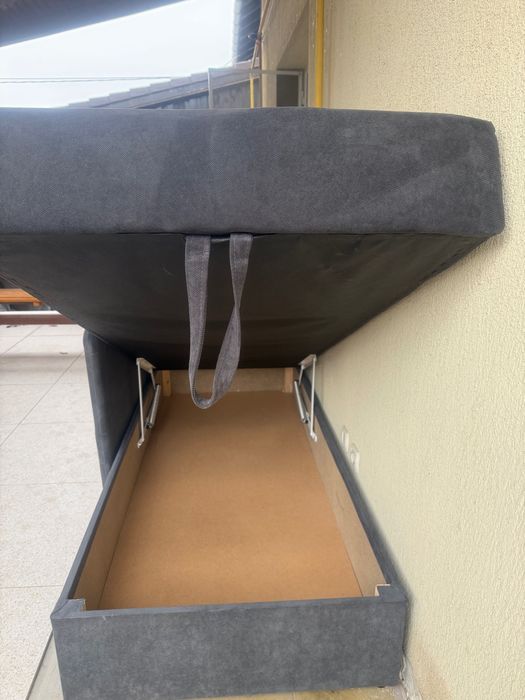 Pat 1 persoană cu ladă depozitare