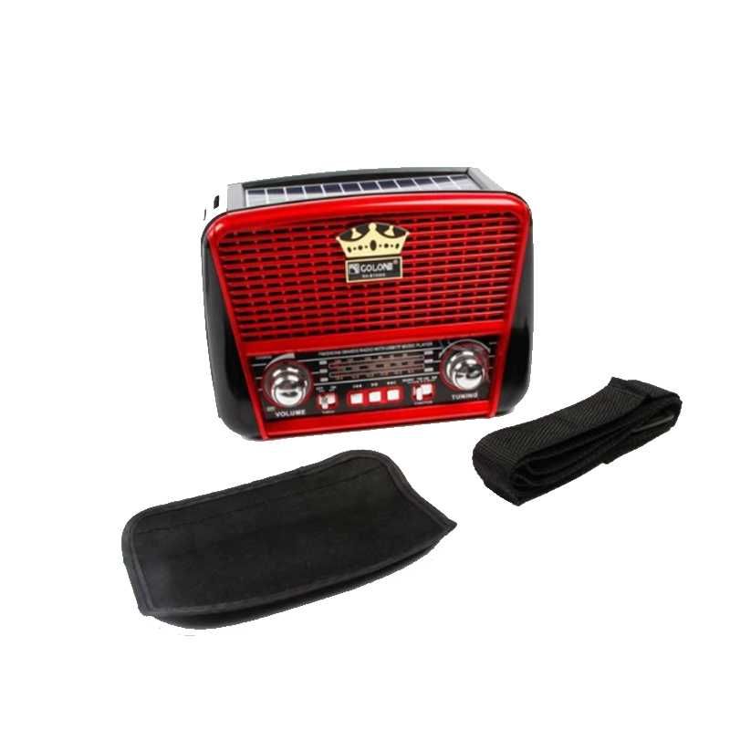 Портативна колона Solar FM USB SD карта соларно радио power bank