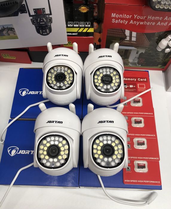 4x Camera Smart AI Color Video Supraveghere 2k 28Led Long IR Sd-64Gb