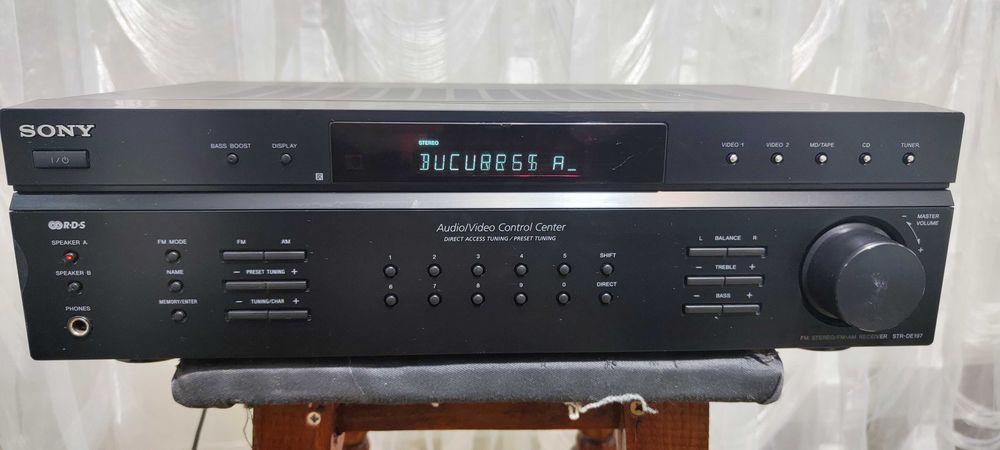 Amplificator Audio Sony STR-DE197 Statie Audio Amplituner Negru