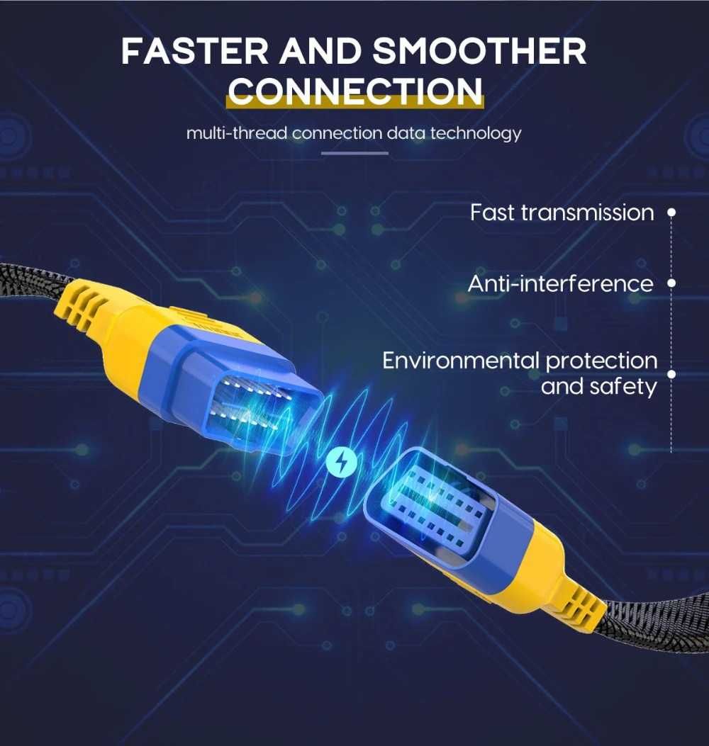 Удължителен кабел, 60см, гъвкав AUTOOL OBD2 II, Launch, Topscan, Mucar
