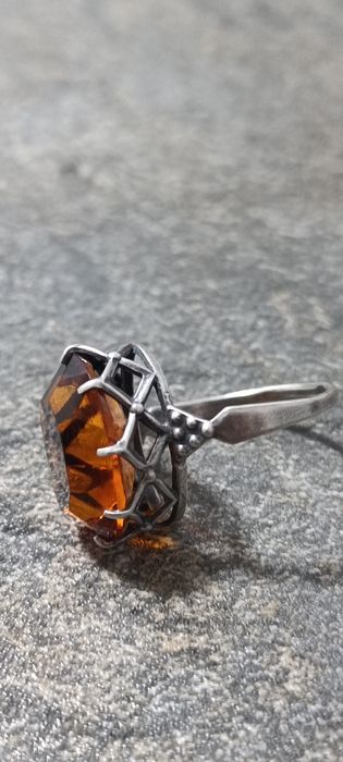 Серебряное кольцо 875 проба Цетрин винтаж СССР