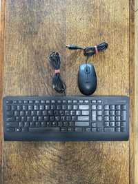 Tastatura Lenovo cu fir si mouse optic Dell cu fir (USB)