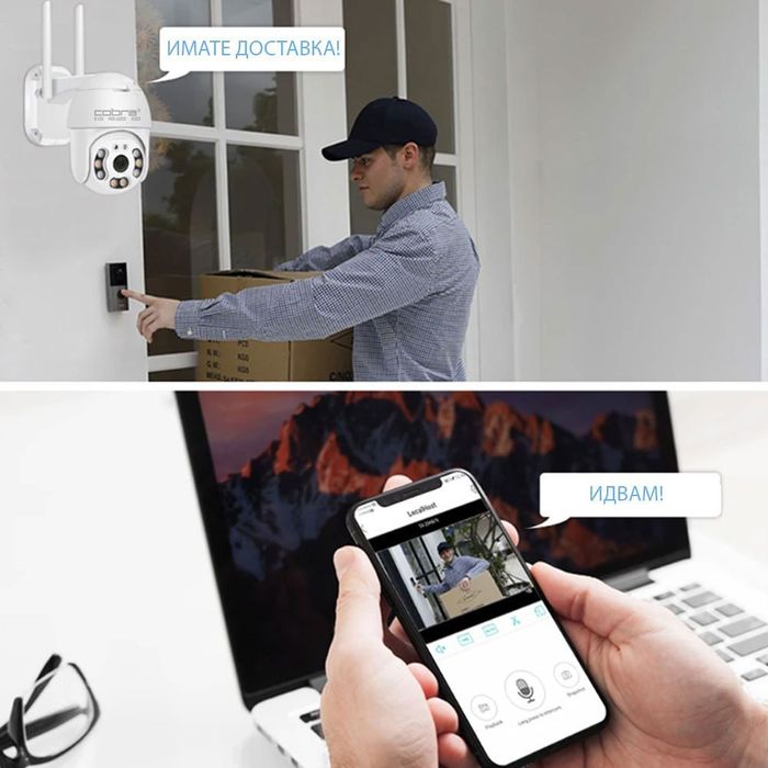 Куполна безжична камера Cobra 8LED + 64GB CARD