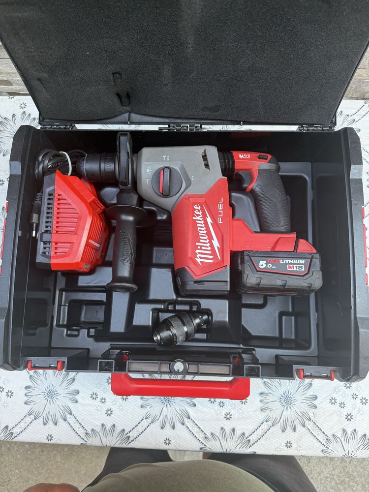 Акумулаторен перфоратор Milwaukee M18FHX-0, 18V, SDS-plus, 2.5J, 26mm
