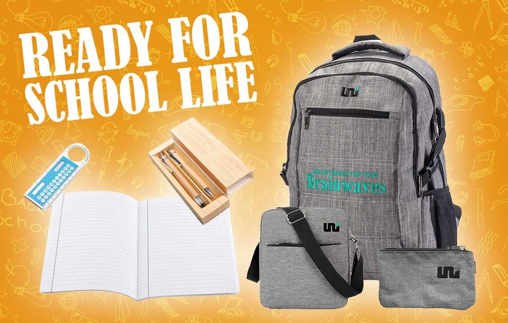 READY FOR SCHOOL - раница с USB, молив, тетрадка и още