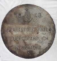 Capac butoi Wehrmacht, ww2, 1943 / Wehrmacht barrel cover