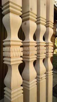 Stalpi din lemn sculptati manual pt. terasa , foisor 240 x 17 x 15 cm
