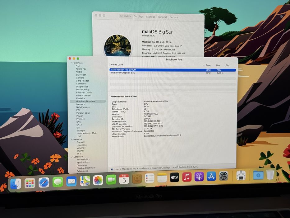 Нов *32GB Ram*16’Macbook Pro 16’ 2019/i7-9850H/512GB SSD/5300M