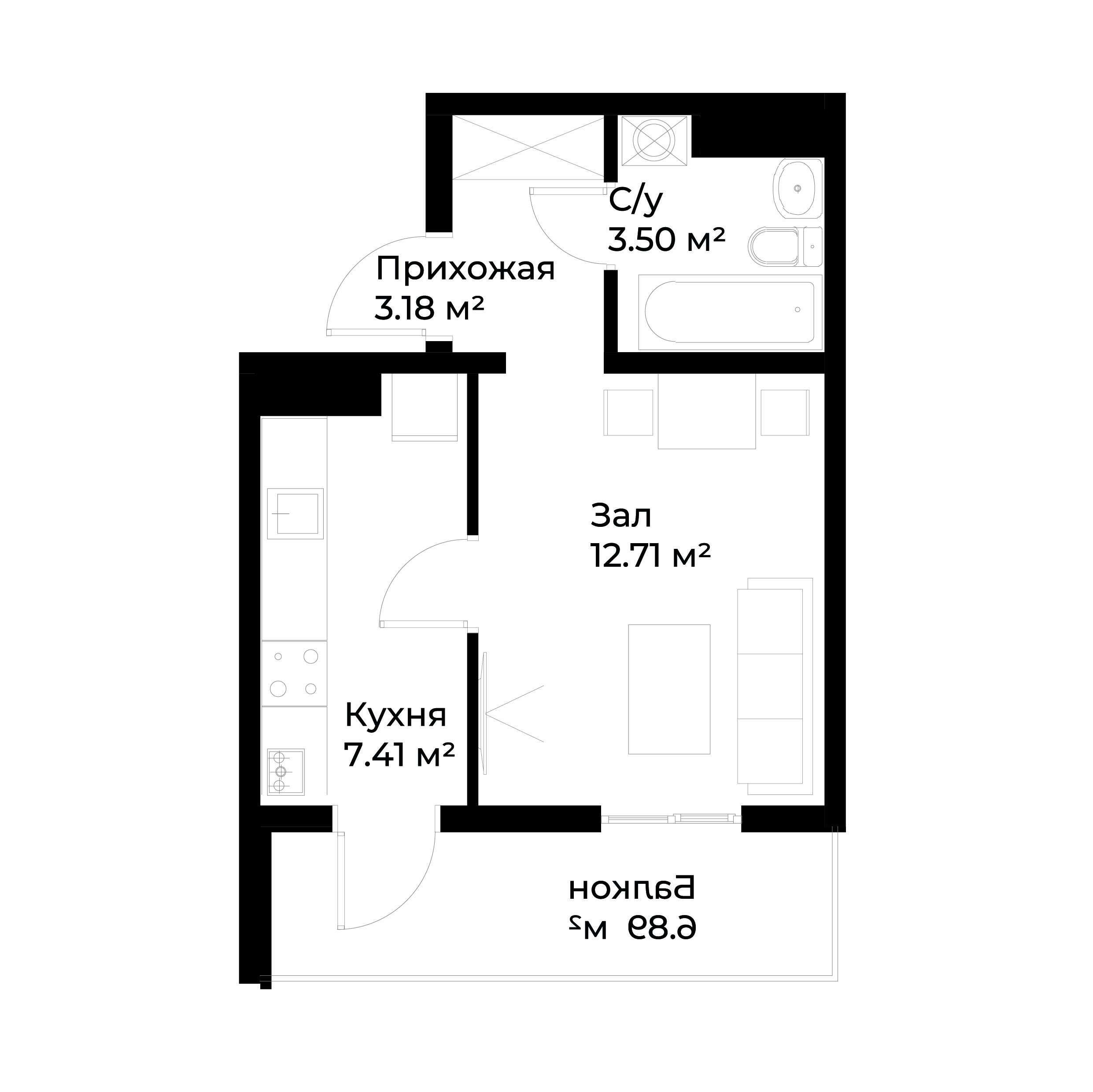 1-xonali xonadonlar | 1-комн. квартиры ЖК Assalom Havo - Golden House