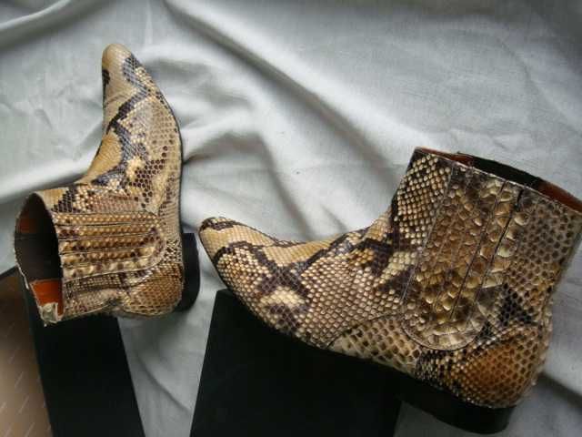 Ботинки Питон Натуральная Змеиная Кожа Casadei 43р. Ручная работа