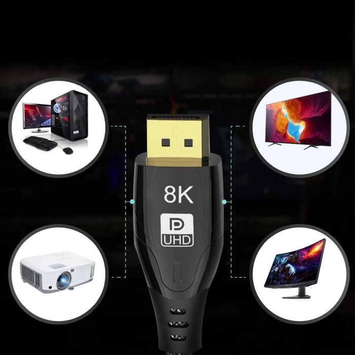 Cablu 2M DisplayPort la DisplayPort 8K 4K 120Hz HDR
