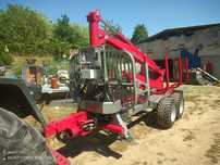 Remorcă forestieră, remorci forestiere lemne busteni pentru tractor