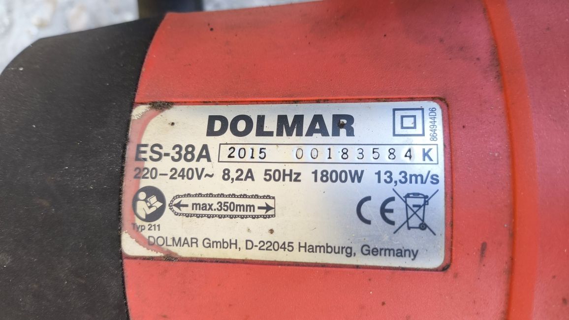 Електрическа машинка за рязане на дърва  Dolmar ES-38A