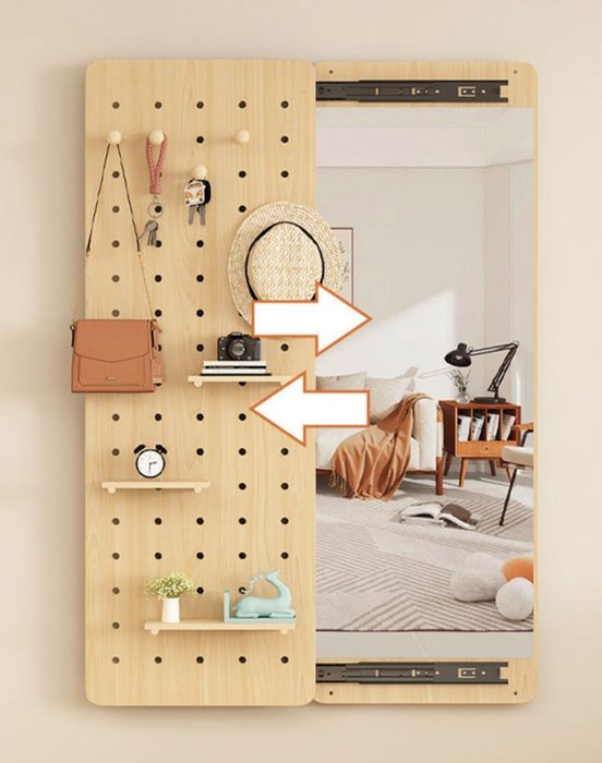 Настенная панель со скрытым зеркалом