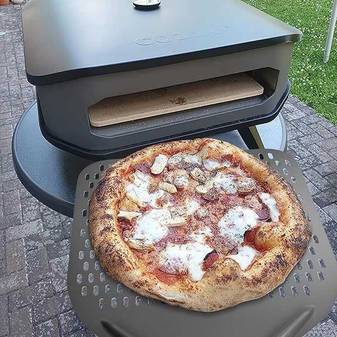PIZZA, Set de 2 palete pentru pizza cu maner din silicon