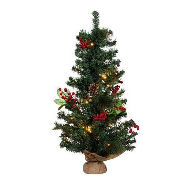 Коледно декоратично дръвче Mercado Trade,  40 Led светлини, 90см.