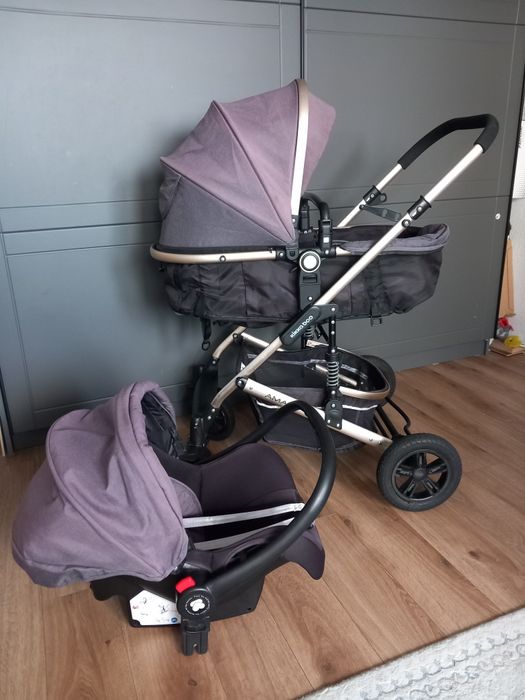 Carucior transformabil 3 în 1 KikkaBoo Amaia Dark Grey