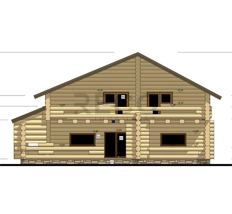 RECO Casa relocabila din busteni de molid