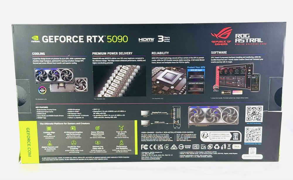 ПРОМО до 21.07.! Видеокарта Asus ROG Astral GeForce RTX 5090 32GB GDDR