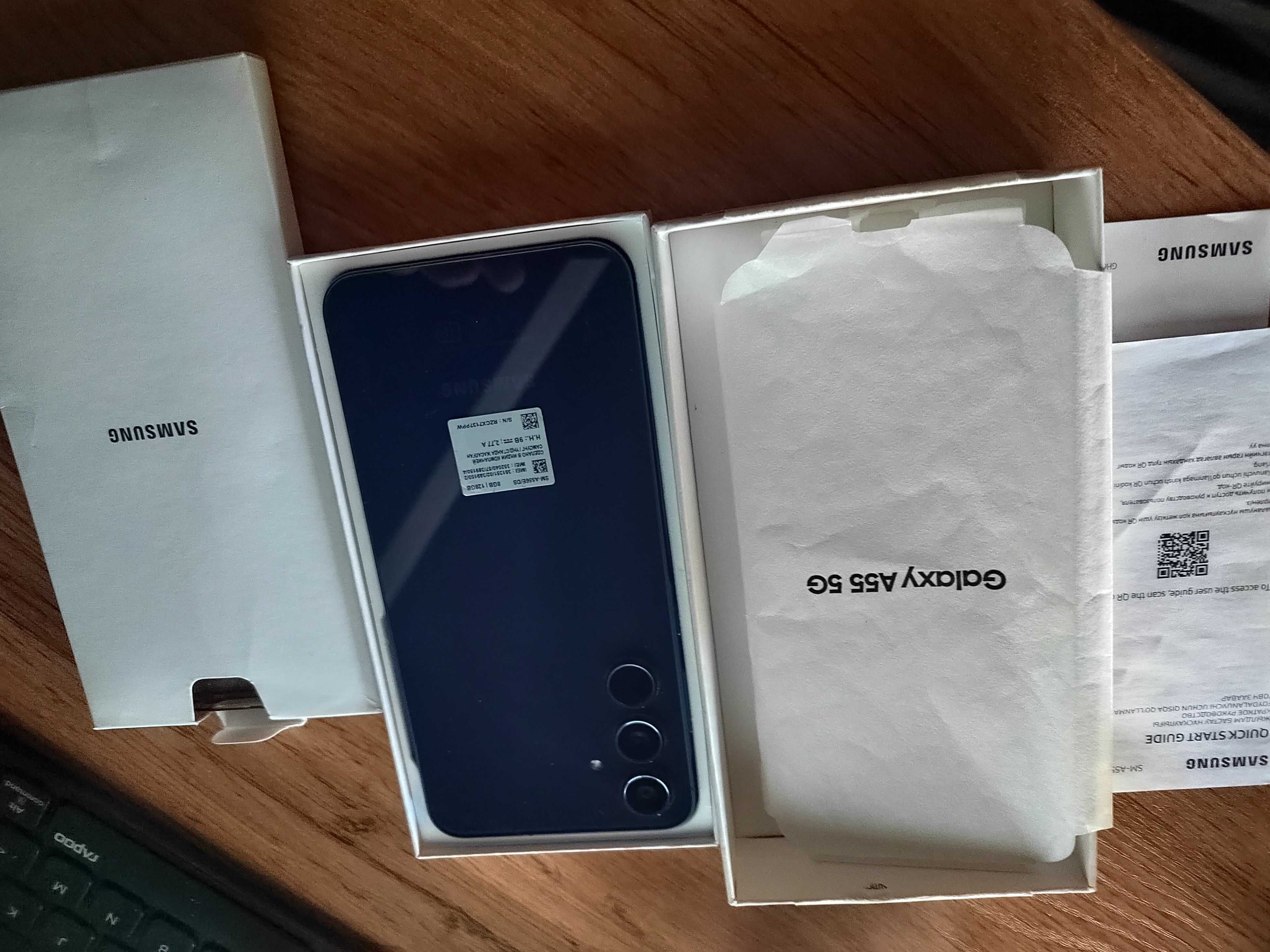 Samsung A55 5G. Holati yangi. Karobka + dakument bor