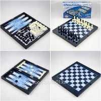 Шахматы магнитные 3в1 (шашки, нарды) (32х32см)