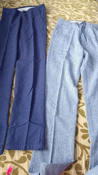 Нови панталони 71 смталия, 76см дължина  55%лен+45%памук