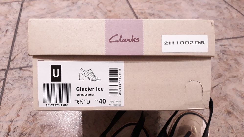 Clarks Glacier Ice Чисто нови дамски сандали черни номер 40