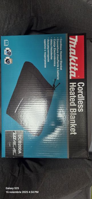 Makita  Pătură cu încălzire pe acumulator 18V 140x70 cm, fă