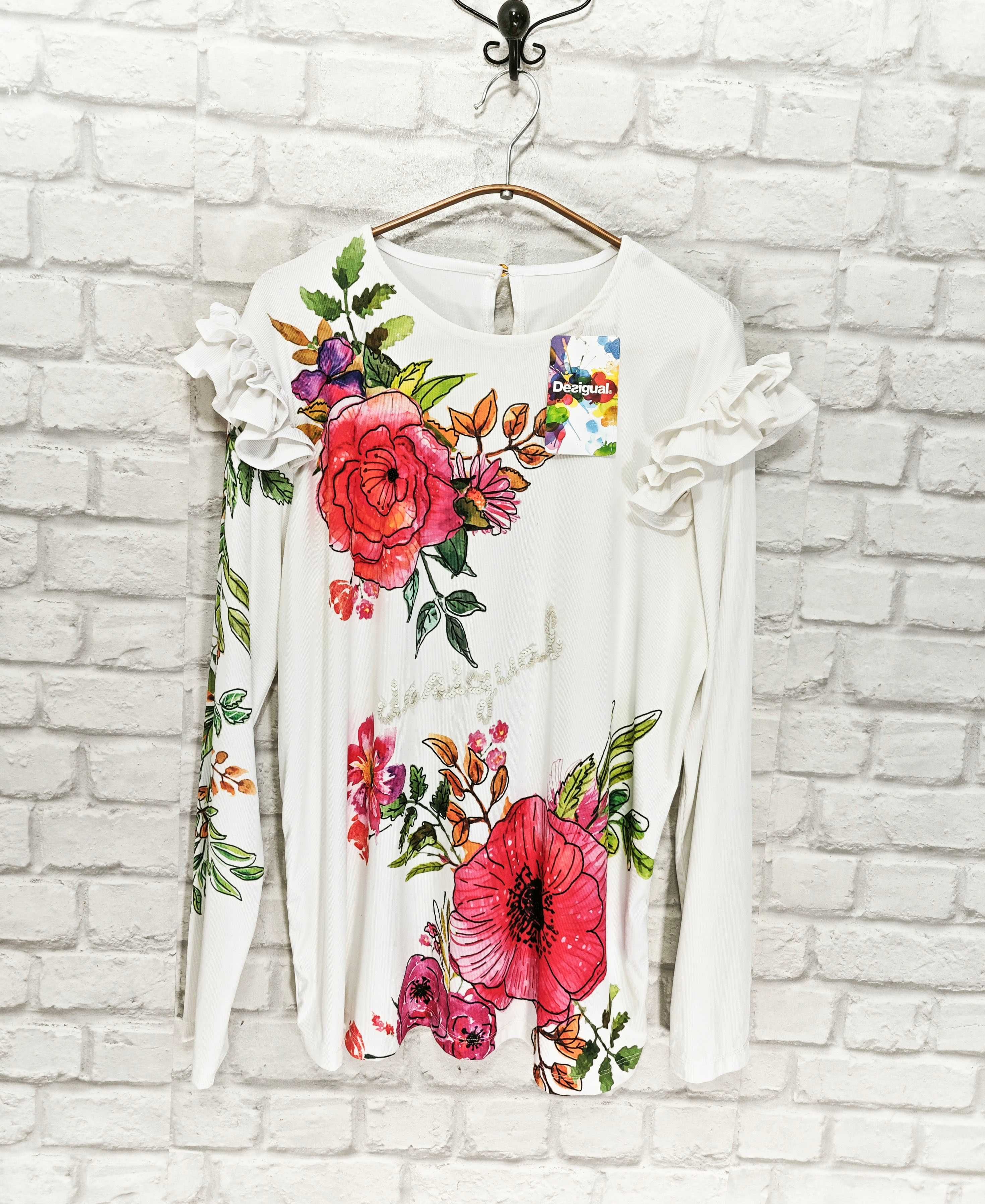 DESIGUAL Оригинална флорална блуза размер XL  Нова