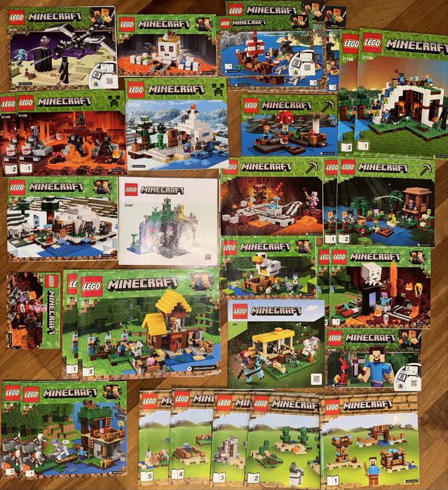 Vand 10kg piese LEGO Minecraft impreuna cu revistele pentru asamblare