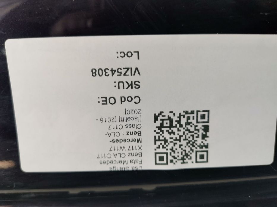 Usa Stanga Fata Mercedes-Benz  CLA-Class C117 [facelift] 2016 2017 201