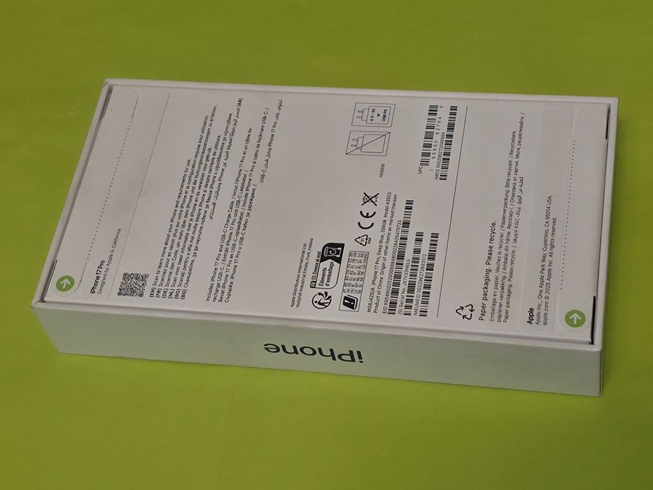 ЗАПЕЧАТАН 256GB iPhone 17 Pro Yettel Гаранция 2028г. Deep Blue / Син