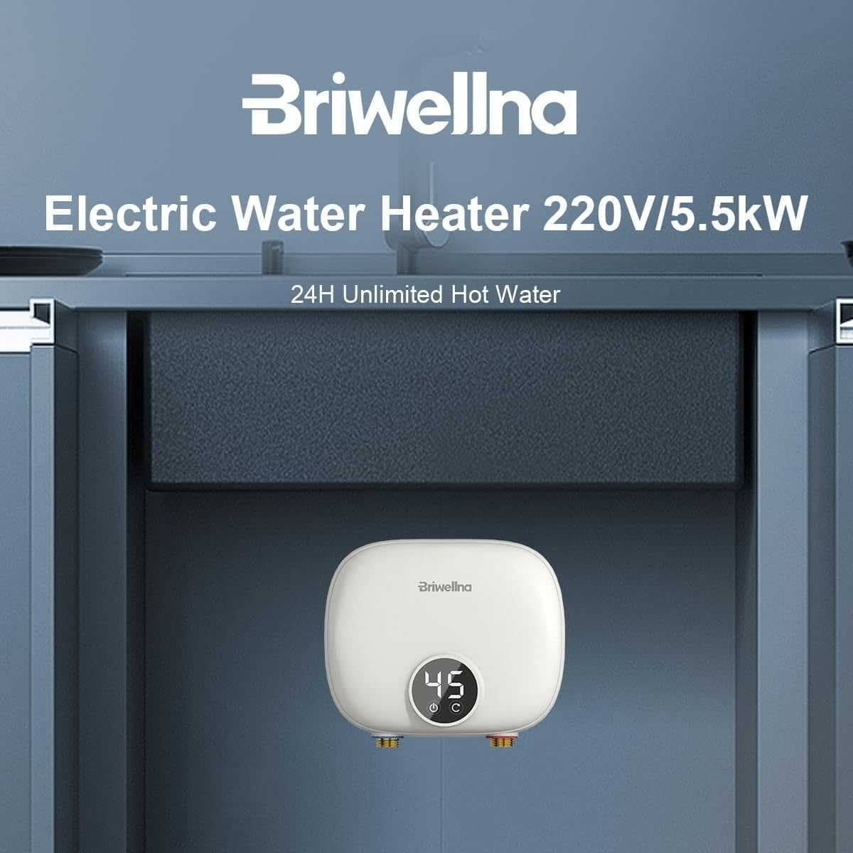 Eлектрически бойлер 5,5 KW, мини бойлер без резервоар с цифров дисплей