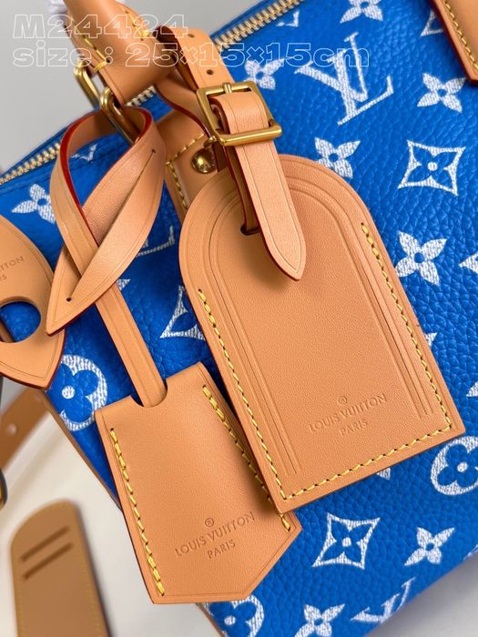 Geanta Louis Vuitton Speedy 25cm blue, tip Premium