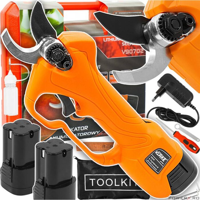 Foarfeca electrica cu acumulator pentru curatarea copacilor, florilor,