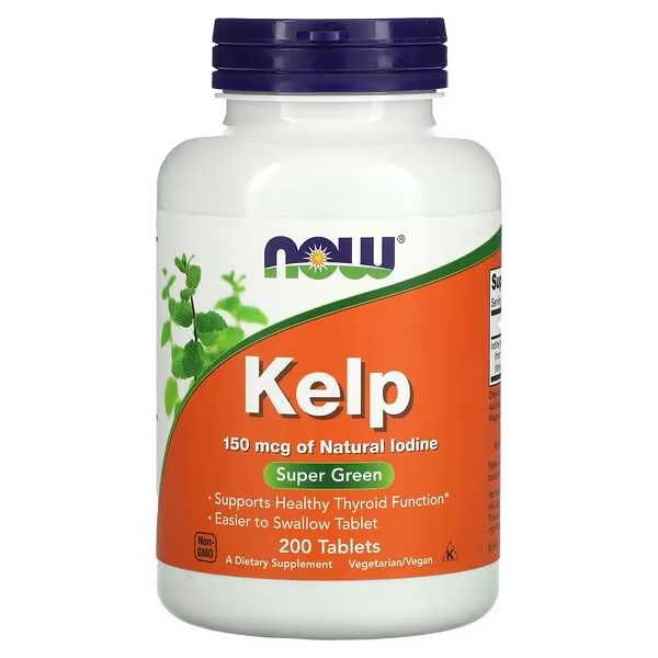 Келп NOW Kelp, 150 mcg 200 Tab Йод