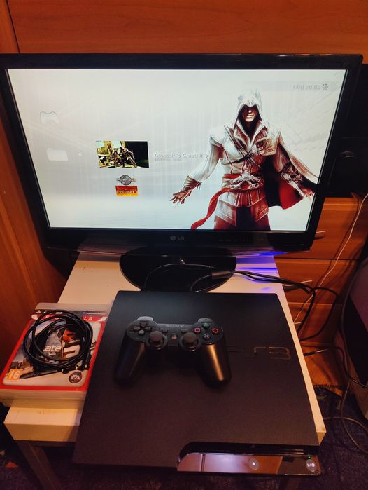 Vand PS3 Slim+Maneta+Jocuri