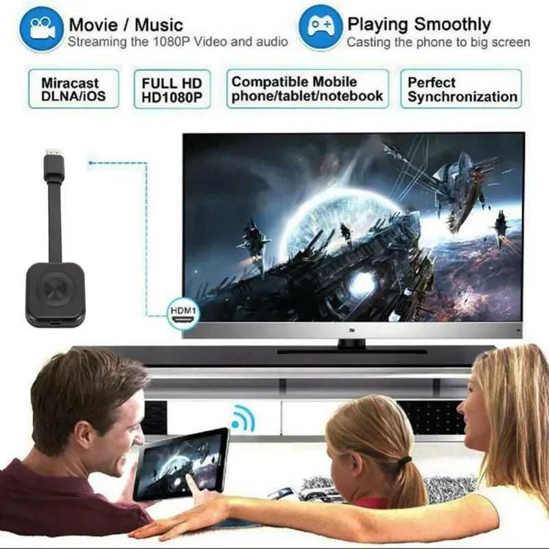 Chromecast Dongle Screen Mirroring Wi Fi - Smart Tv - Nou - Sigilat