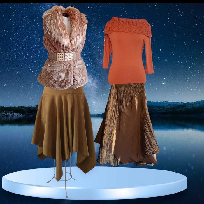 Елек- еко косъм с джобове, подплата и колан