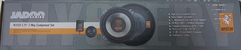 Автоакустика Mystery MJ 550 компонентная 2-полосная 13см 50Вт-180Вт