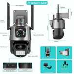 Външна Безжична с два обектива WI-FI Камера  8MP Мегапиксела бебефон