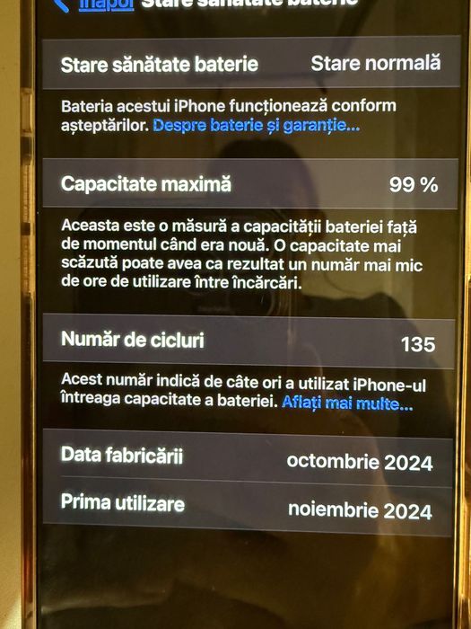 Vand Iphone 16 Pro Max Desert Gold, 256GB, 5.000 lei