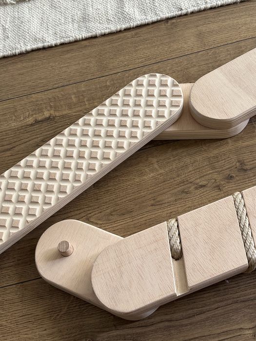 Traseu senzorial tactil copii lemn / pista echilibru